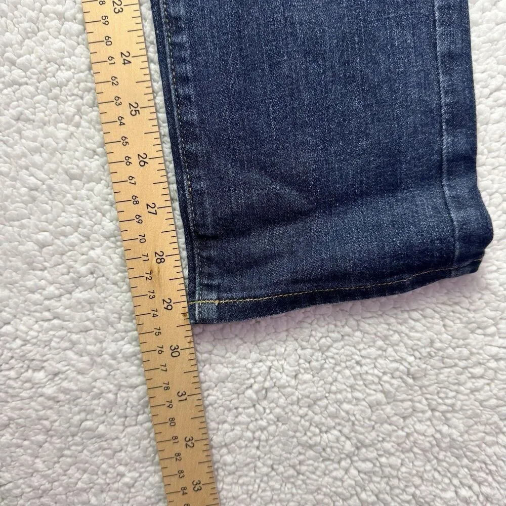 American Eagle Women's Skinny Stretch Short Jeans Dark Wash Blue Size 8
